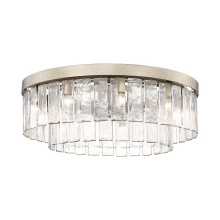 Golden 1768-9SF WG-HWG - Golden Lighting Ciara 9-light Semi-Flush Mount in White Gold
